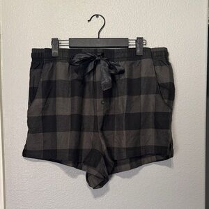 Dixxon flannel Black and Charcoal Plaid Lounge Shorts